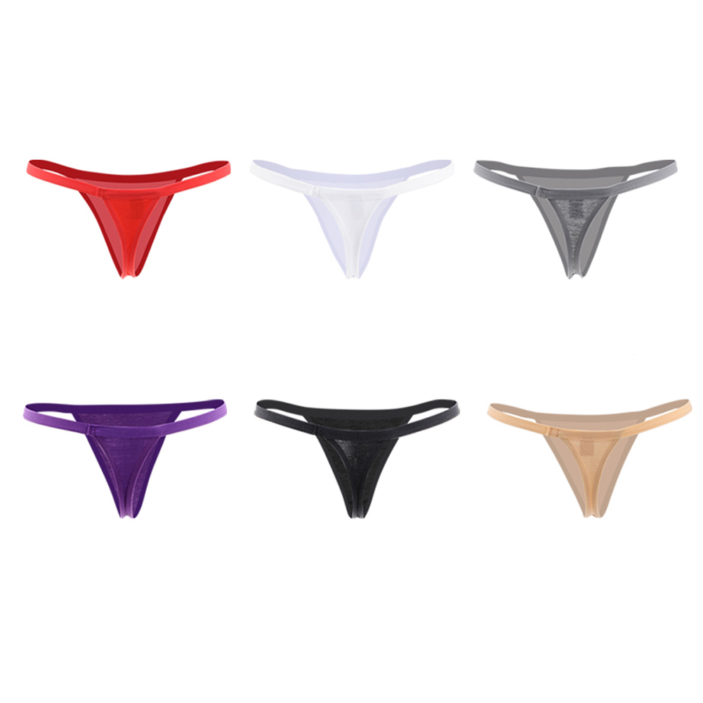 Closecret Women's Sexy Panties Cotton Thongs Pack of 6pcs G-string in 6 Colors