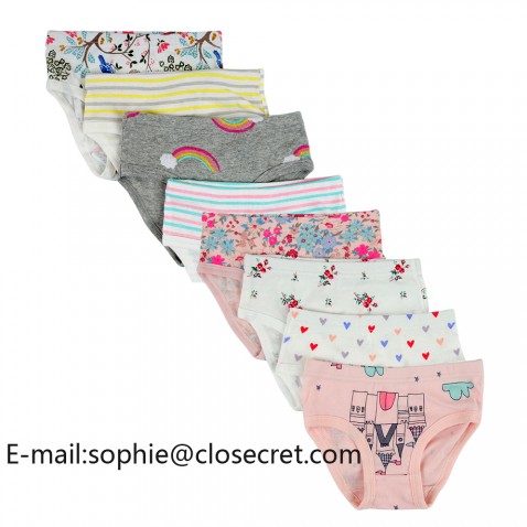 Closecret Kids Series Soft Cotton Baby Panties Little Girls' Assorted Briefs(Pack of 8)