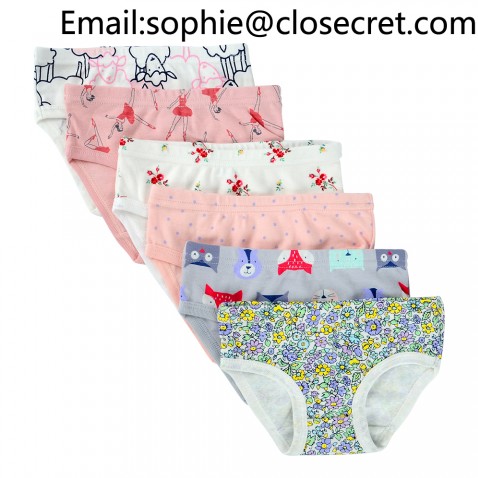 Closecret Kids Series Soft Cotton Baby Panties Little Girls' Assorted Briefs(Pack of 6)