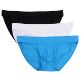 Closecret Men's Low Rise Comfort Briefs Sexy Bikini Underwear (Pack of 3) 