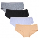 Closecret Lingerie Women's 4 Pack Comfort Soft Boyshort Cotton Panties Underwear