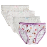 Closecret Kids Series Comfy Cotton Baby Underwear Little Girls' Assorted Briefs Panties with Bow-knot (Pack of 4)