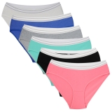Closecret Women Comfort Cotton Sport Hipster Panty (Pack of 6)