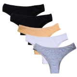 Nightaste Women's Cotton Tangas Panties(Pack of 5)