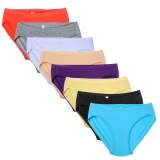  Women 8-Pack Assorted Colors Cotton Bikini Panties